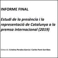 Étude de la présence et de la représentation de la Catalogne dans la presse internationale (2019) (en catalan)